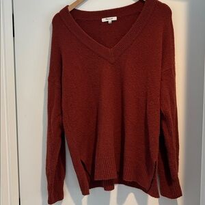 Madewell bench sweater in brick, size S